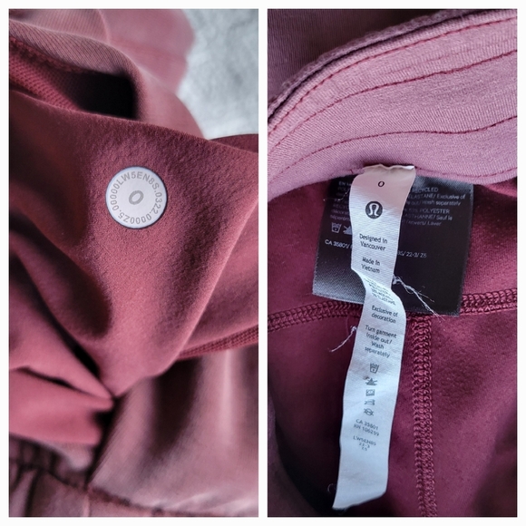 Lululemon Brushed Softstreme Split-Hem High-Rise Relax Casual Pant- Red Merlot - Picture 7 of 10
